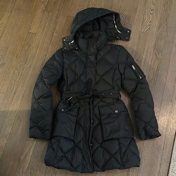 Burberry Jackets & Blazers - BURBERRY Black Puffer Coat with Hood